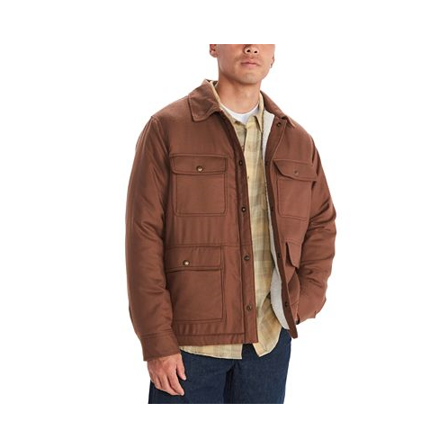 Marmot Mens Ridgefield Fleece-Lined Flannel Shirt Jacket