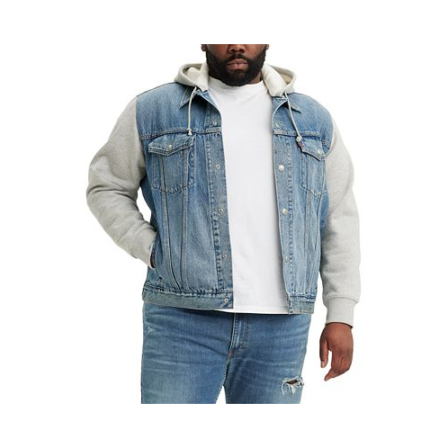 Levis Levis Mens Big & Tall Relaxed-Fit Hooded Trucker Jacket