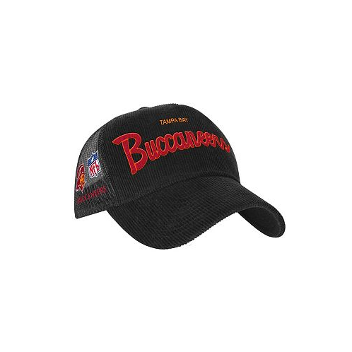 Mitchell & Ness Youth Boys and Girls Black Tampa Bay Buccaneers Times Up Precurved Trucker Adjustable Hat