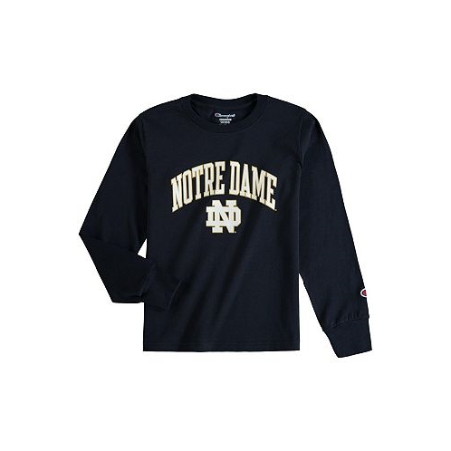 Champion Big Boys Navy Notre Dame Fighting Irish Arch Logo Long Sleeve T-shirt