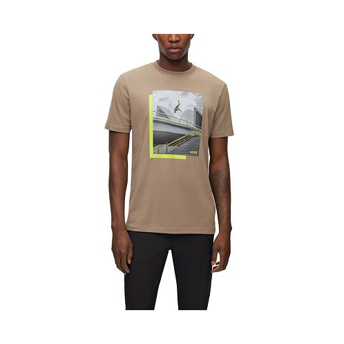 Hugo Boss Mens Photo-Print T-shirt