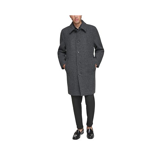 Marc New York Mens Rennel Houndstooth Single-Breasted Topcoat