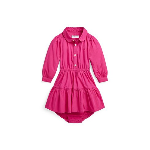Polo Ralph Lauren Baby Girls Tiered Cotton Shirtdress and Bloomer Set