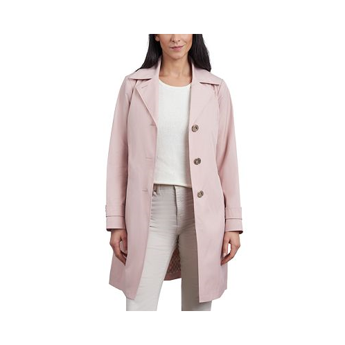 Michael Kors Womens Single-Breasted Reefer Trench Coat