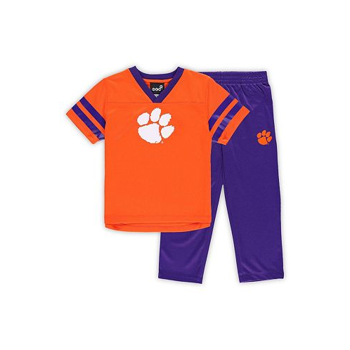 Outerstuff Toddler Boys and Girls Orange Purple Clemson Tigers Red Zone Jersey and Pants Set