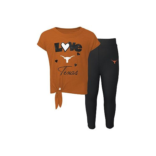 Outerstuff Toddler Boys and Girls Texas Orange Black Texas Longhorns Forever Love Team T-shirt and Leggings Set