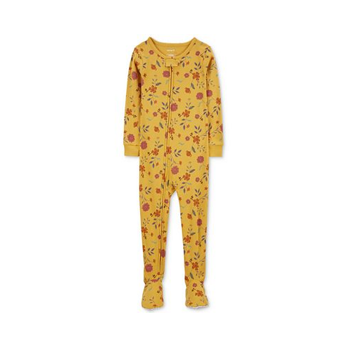Carters Toddler Girls One-Piece Floral-Print 100% Snug-Fit Footed Pajamas