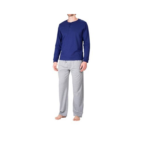 Sleep Hero Mens Knit Long Sleeve Pajama Set