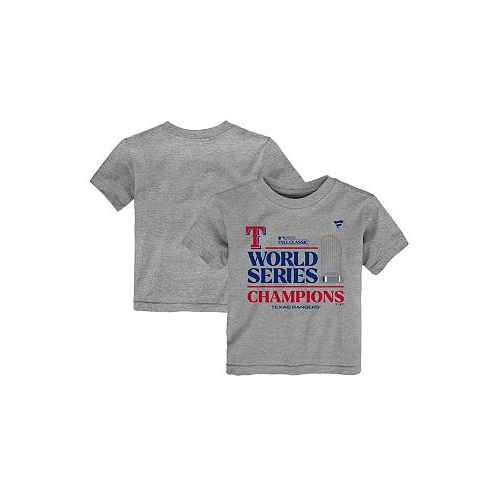 Fanatics Toddler Boys and Girls Heather Gray Texas Rangers 2023 World Series Champions Locker Room T-shirt