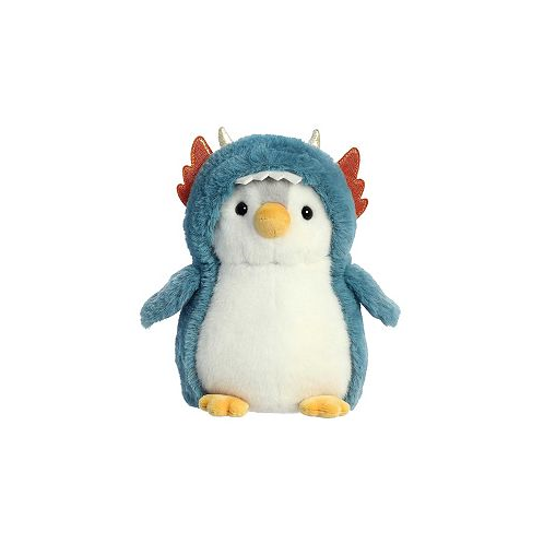 Aurora Small Dragon PomPom Penguin Playful Plush Toy Blue 7