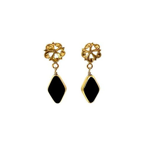 Aracheli Studio Fleur Art Deco Earrings in Black