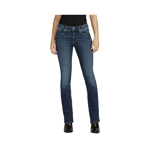 Silver Jeans Co. Womens Elyse Mid Rise Comfort Fit Slim Bootcut Jeans