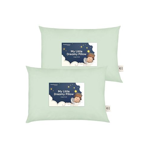 KeaBabies 2pk Toddler Pillow Soft Organic Cotton Toddler Pillows for Sleeping 13X18 Kids Pillow
