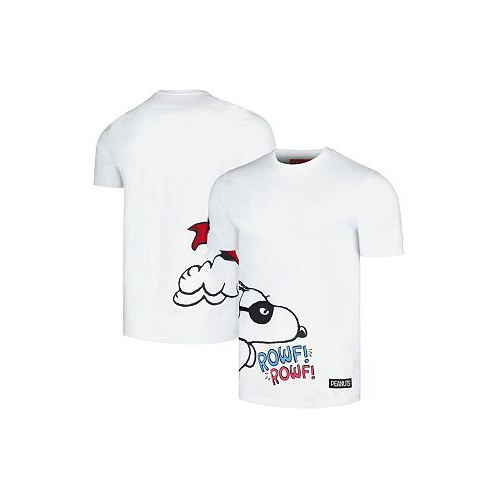 Freeze Max Mens and Womens White Peanuts Snoopy Hero T-shirt