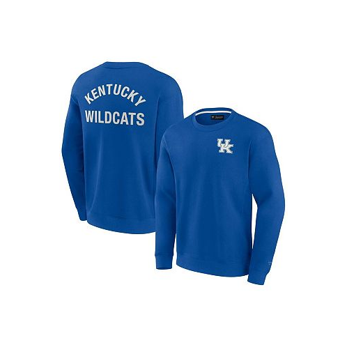 Fanatics Signature Mens and Womens Royal Kentucky Wildcats Super Soft Pullover Crew Sweatshirt