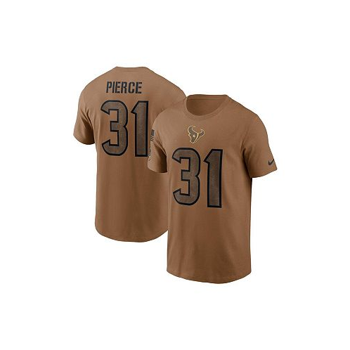 Nike Mens Dameon Pierce Brown Distressed Houston Texans 2023 Salute To Service Name and Number T-shirt