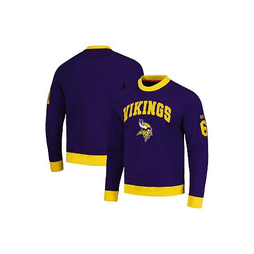 Tommy Hilfiger Mens Purple Minnesota Vikings Reese Raglan Tri-Blend Pullover Sweatshirt