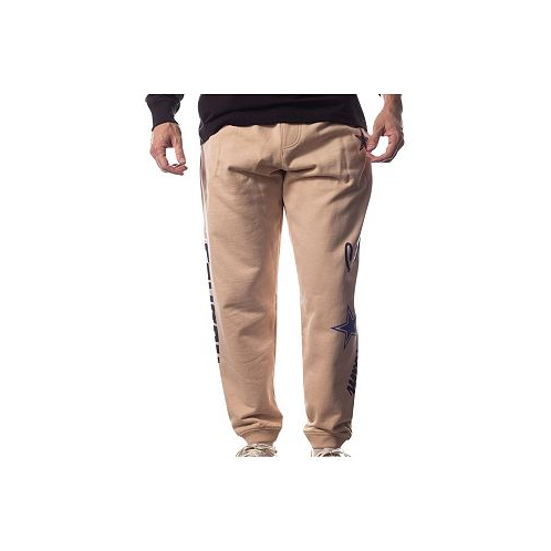 The Wild Collective Mens and Womens Cream Dallas Cowboys Heavy Block Graphic Jogger Pants