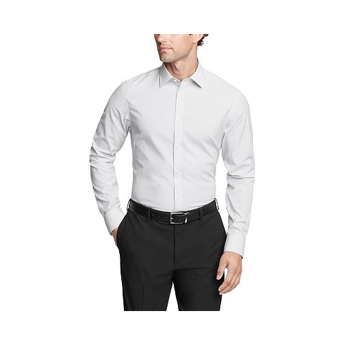 Calvin Klein Mens Refined Cotton Stretch Slim Fit Wrinkle Resistant Dress Shirt