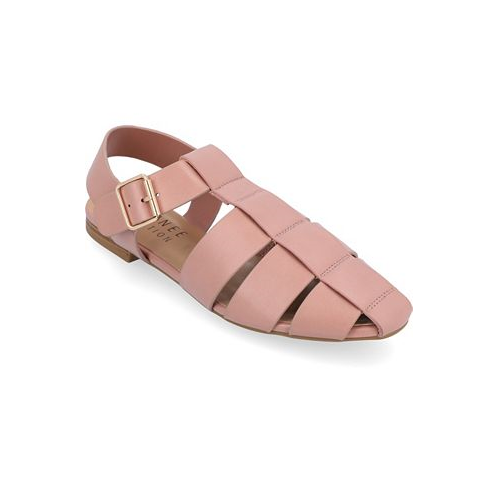 Journee Collection Womens Cailinna Wide Width Caged Flats