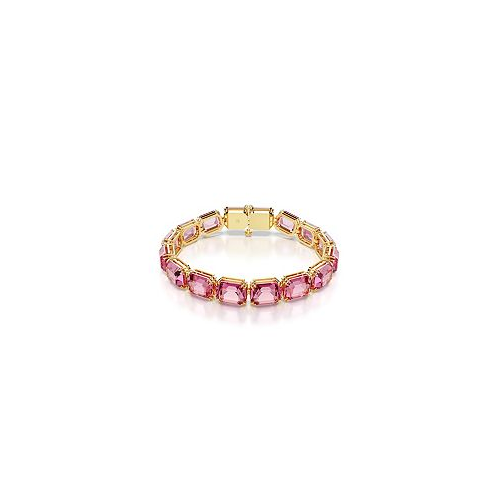 Swarovski Octagon Cut Pink Gold-Tone Millennia Bracelet