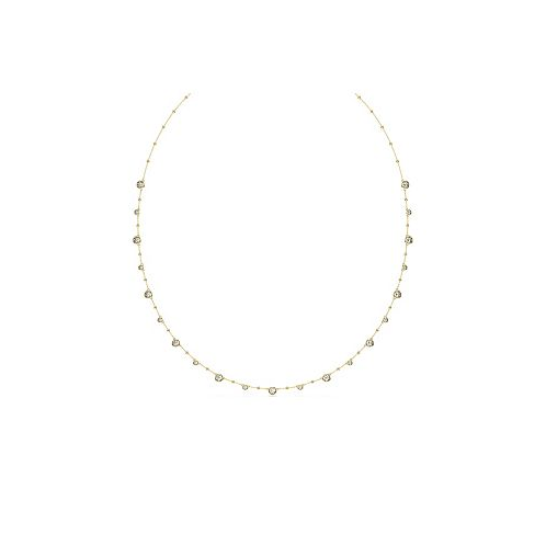 Swarovski Round Cut White Gold-Tone Imber Strand age Necklace