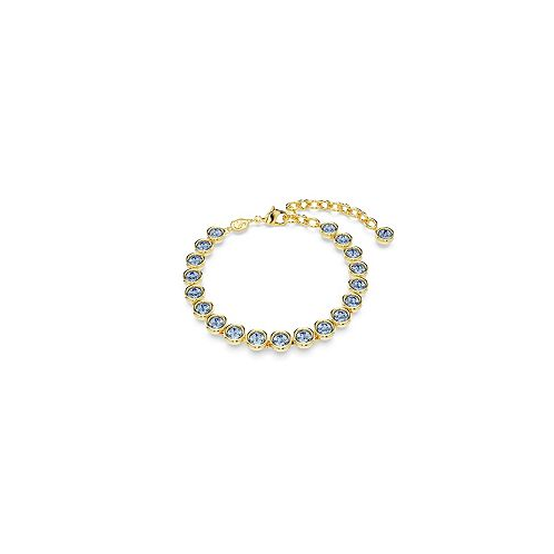 Swarovski Round Cut Blue Gold-Tone Imber Bracelet