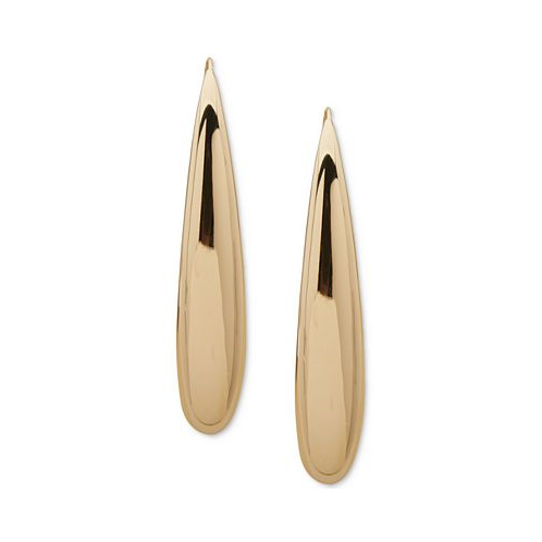 DKNY Gold-Tone Puffy Sculptural Threader Earrings