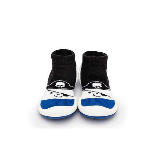Komuello Baby Boy First Walk Sock Shoes Pirate - Canvas Blue