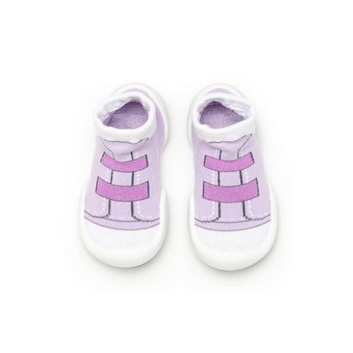 Komuello Infant Girl Breathable Washable Non-Slip Sock Shoes Walker - Violet