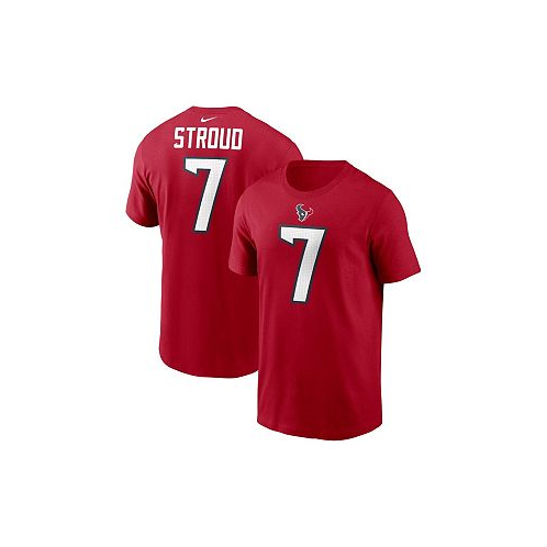 Nike Mens C.J. Stroud Red Houston Texans Player Name and Number T-shirt
