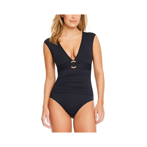 Bleu by Rod Beattie Womens Ring Me Up Cap-Sleeve One-Piece Swimsuit