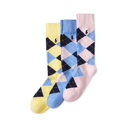 Polo Ralph Lauren Mens 3-Pk. Argyle Dress Socks