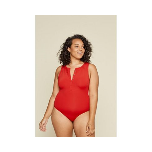 Andie Plus Size Malibu Snap Front One Piece Swimsuit