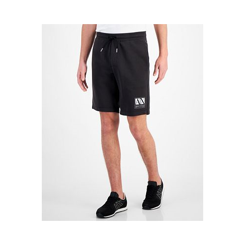 A|X Armani Exchange Mens Sun-Faded Fleece Shorts
