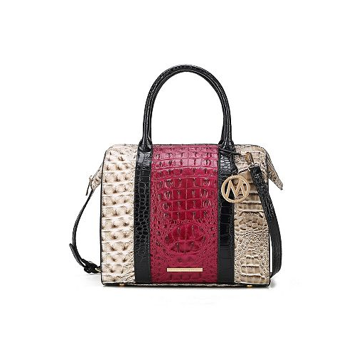 MKF Collection Ember Faux Crocodile-Embossed Womens Satchel by Mia K