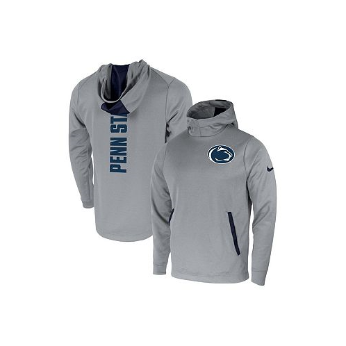 Nike Mens Gray Penn State Nittany Lions 2-Hit Performance Pullover Hoodie