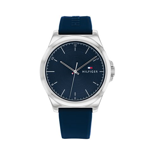 Tommy Hilfiger Mens Quartz Blue Silicone Watch 42mm