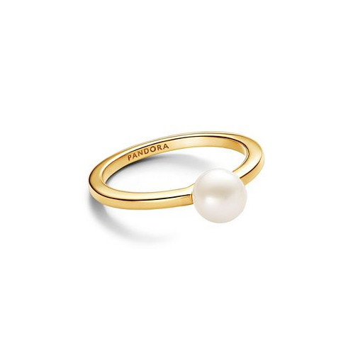 Pandora 14K Gold-Plated Timeless Treated Freshwater Cultured Pearl Ring