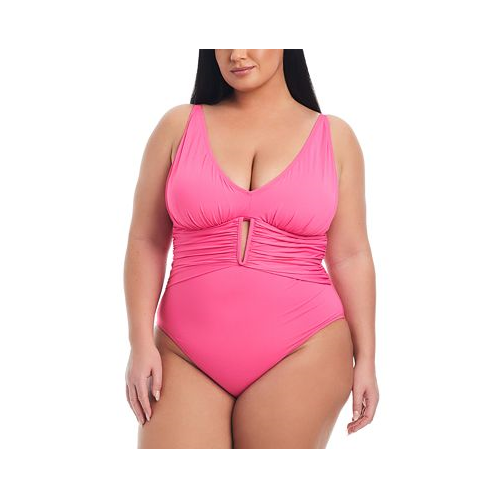 Bleu by Rod Beattie Plus Size Ruched One-Piece Swimsuit
