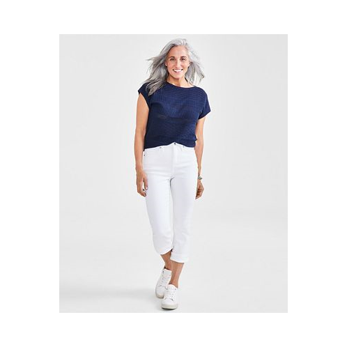 Style & Co Petite High-Rise Cuffed Capri Jeans