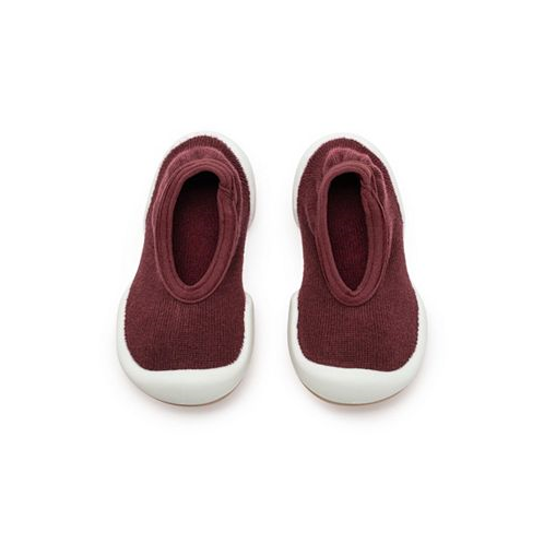 Komuello Infant Girl Breathable Washable Non-Slip Sock Shoes Flat-Plum