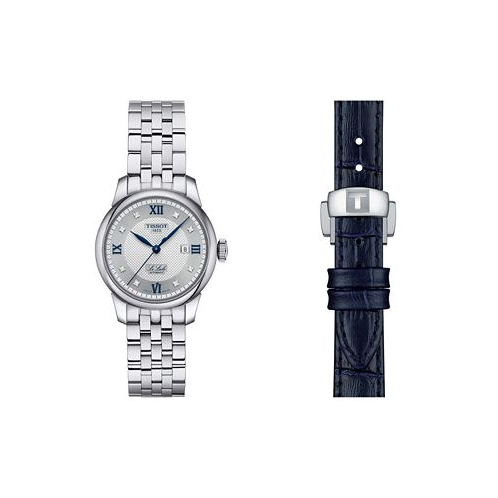 Tissot Womens Swiss Automatic Le Locle Diamond Accent Stainless Steel Bracelet Watch 29mm
