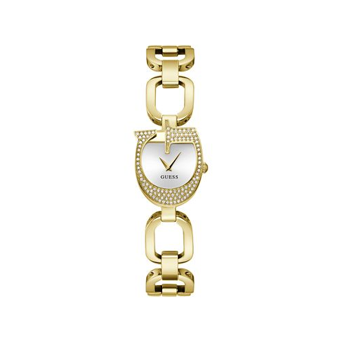GUESS Womens Analog Gold-Tone Steel Watch 22mm