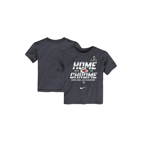 Nike Toddler Boys and Girls Anthracite Kansas City Chiefs Super Bowl LVIII Champions Parade T-shirt