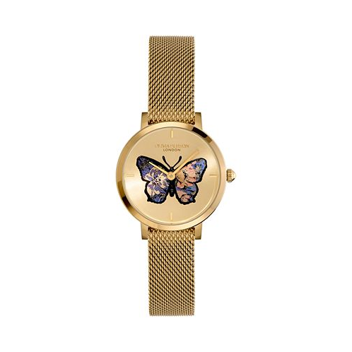 Olivia Burton Womens Signature Butterfly Gold-Tone Stainless Steel Mesh Watch 35mm