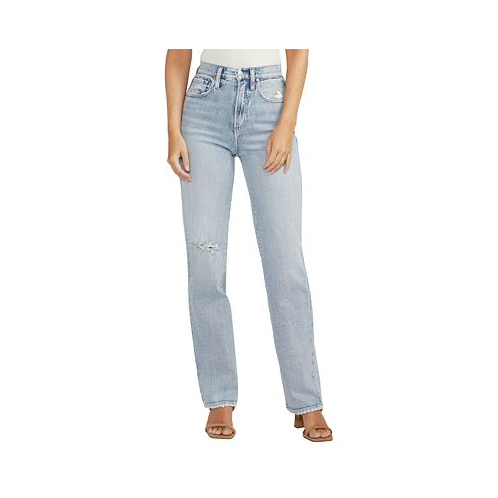 Silver Jeans Co. Womens Highly Desirable High Rise Straight Leg Jeans