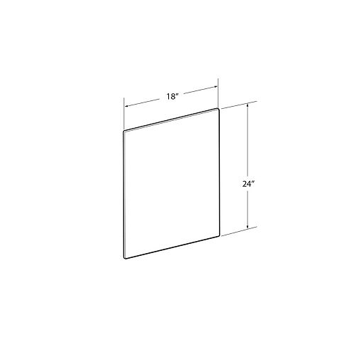 Azar Displays Plexiglass Acrylic Sheets Cut to Size Clear Plastic Panels Size: 18 x 24 x 3/16 Thick with Square Corners 2-Pack GIFT SHOP