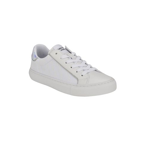 Calvin Klein Womens Charli Round Toe Casual Lace-Up Sneakers
