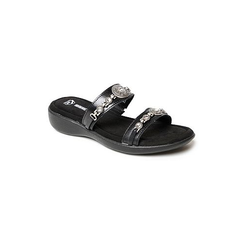 Minnetonka Womens Brenn Embellished Slide Sandals